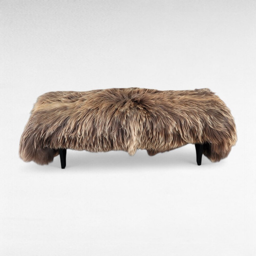 Genuine Icelandic Sheepskin bench Cover 80" x 32"